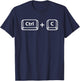 Copy Paste Ctrl C Ctrl V Dad Son Happy Father's Day Family T-Shirt - T-Shirt | Navy
