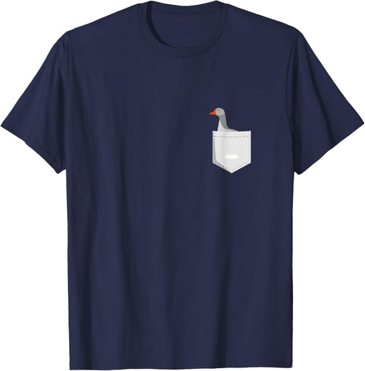 Ornithology Goose Farm Animal Kids Toddlers Gift Pocket Goose T-Shirt - T-Shirt | Navy