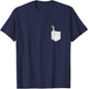 Ornithology Goose Farm Animal Kids Toddlers Gift Pocket Goose T-Shirt - T-Shirt | Navy