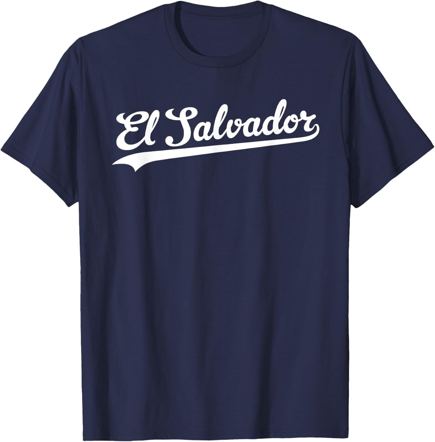 El Salvador Baseball Jersey Script Vintage Retro Style T-Shirt - T-Shirt | Navy