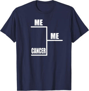 Me vs Cancer Bracket T-Shirt - T-Shirt | Navy