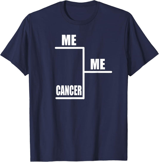 Me vs Cancer Bracket T-Shirt - T-Shirt | Navy