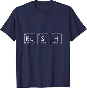Rush (Ru-S-H) Periodic Table Elements Chemistry Physics T-Shirt - T-Shirt | Navy