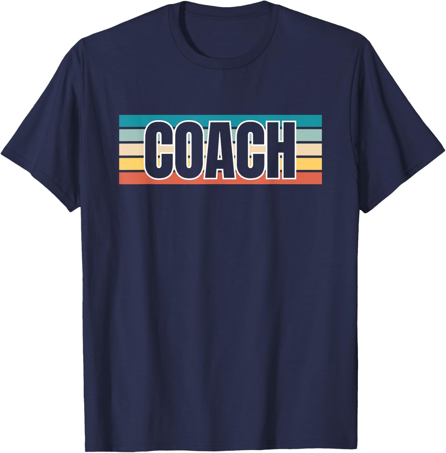 Coach Sports Team Trainer Retro Vintage T-Shirt - T-Shirt | Navy