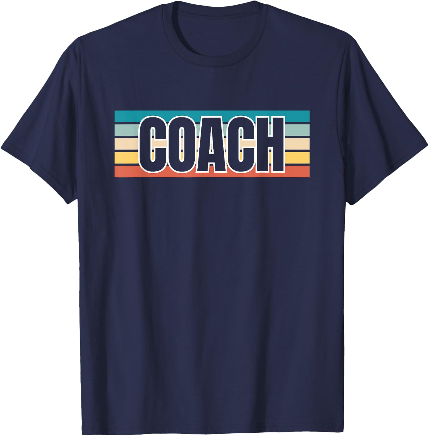 Coach Sports Team Trainer Retro Vintage T-Shirt - T-Shirt | Navy