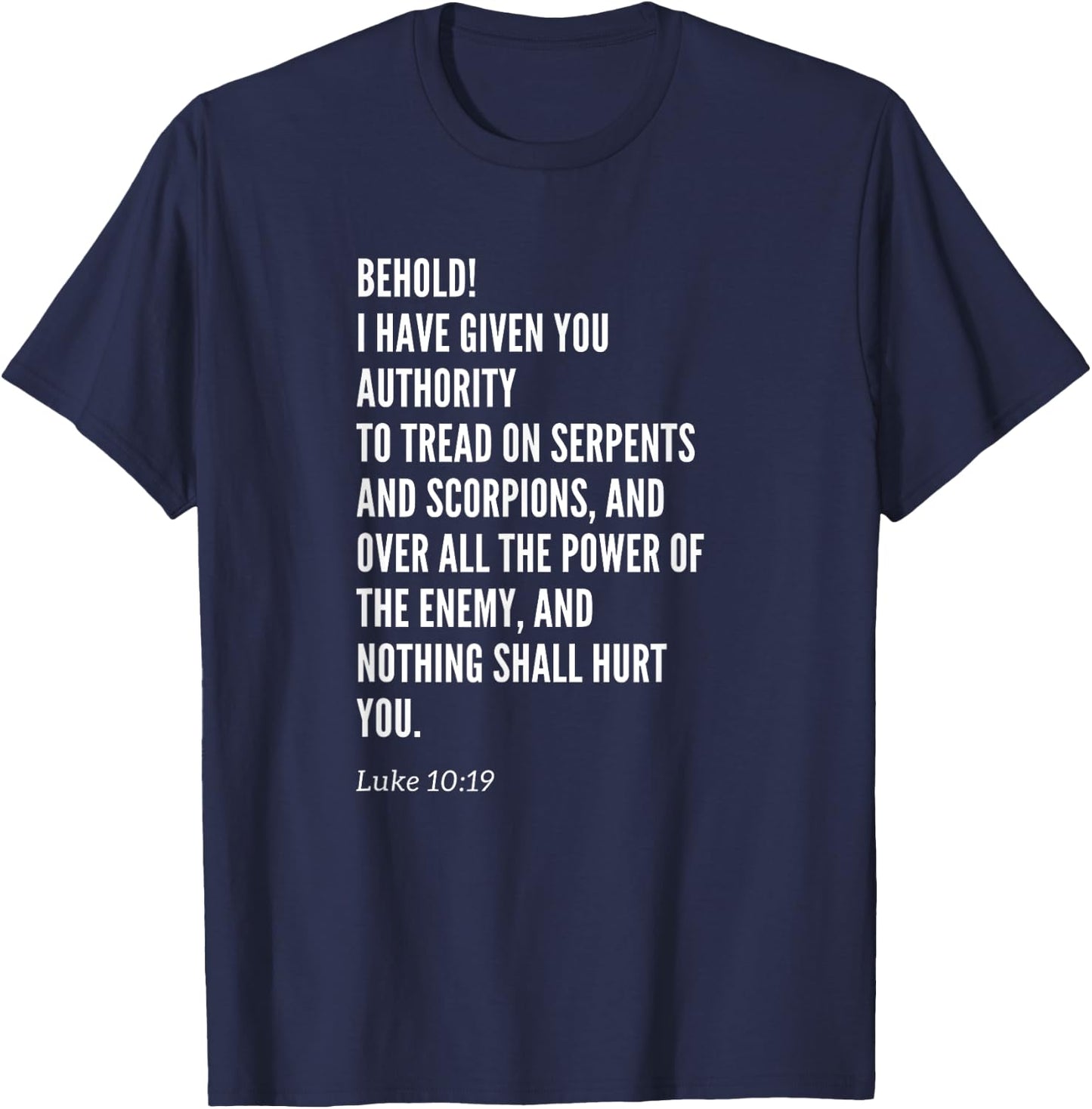 Christian Girls Boys Luke Ten Nineteen T-Shirt - T-Shirt | Navy