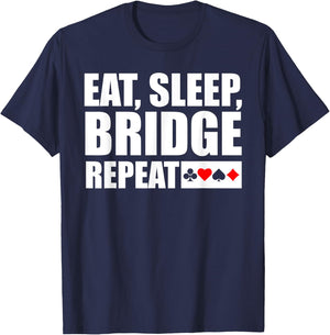 Funny Bridge Card Game Lover Bridge Player T-Shirt - T-Shirt | Navy