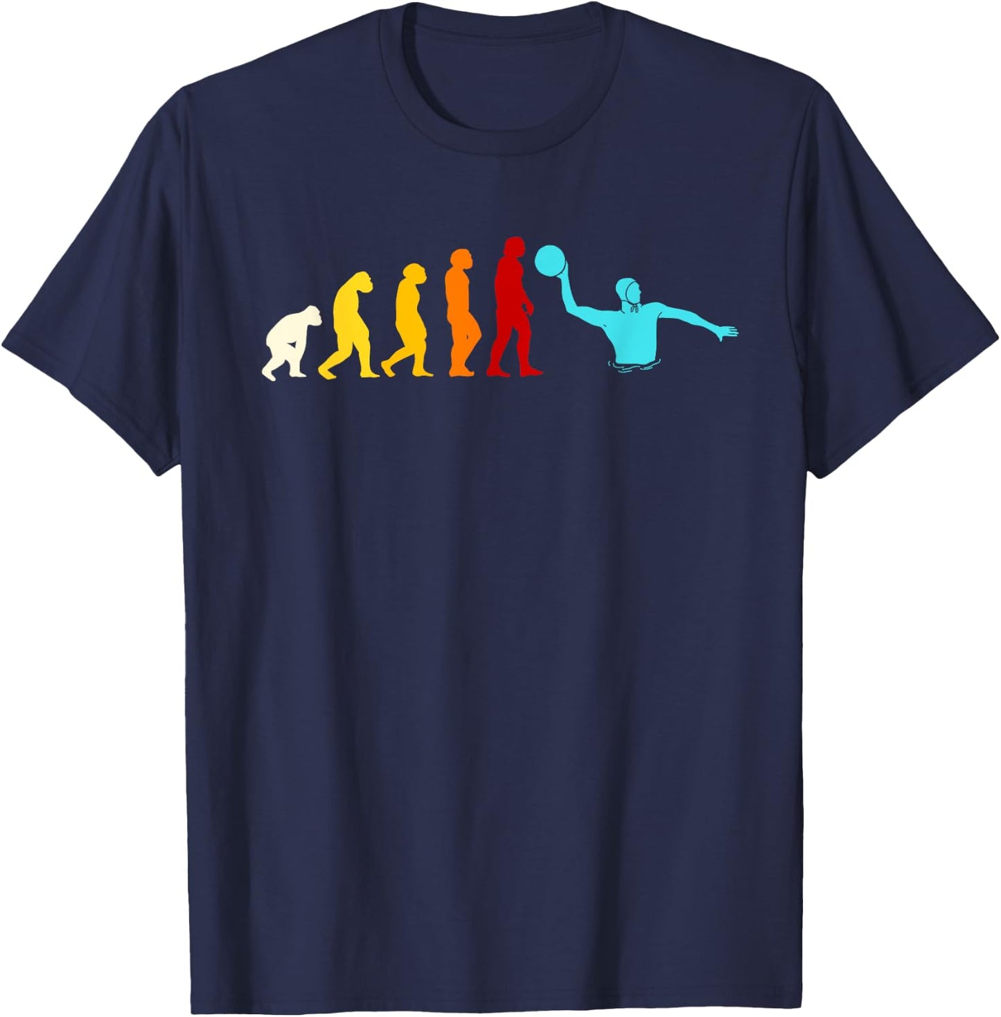 Great Water Polo Evolution Sport Gift Water Ball Player T-Shirt - T-Shirt | Navy