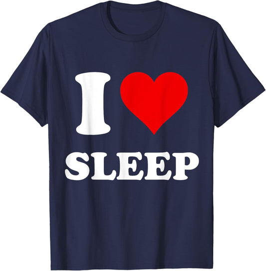 I Heart Sleep I Love Sleep T-Shirt - T-Shirt | Navy