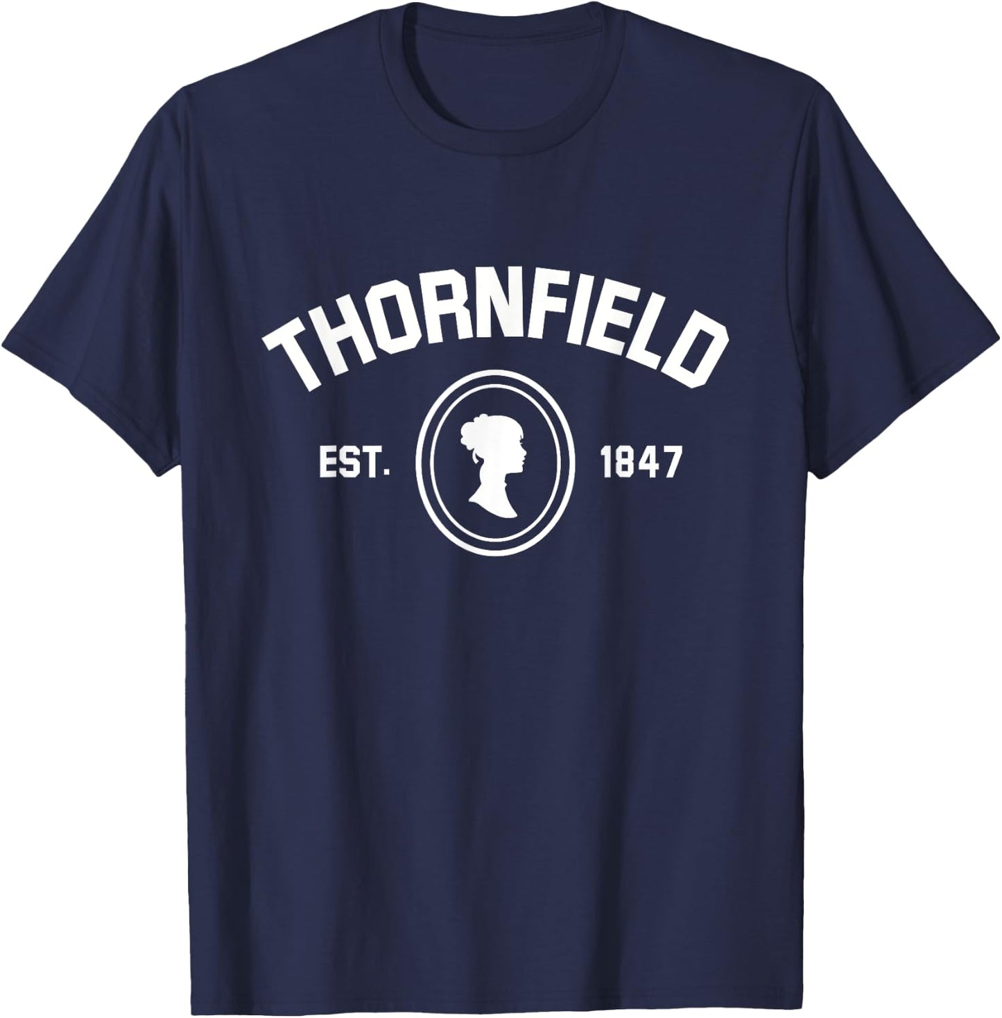 Jane Eyre Charlotte Bronte Thornfield 1847 - Book Lover T-Shirt - T-Shirt | Navy