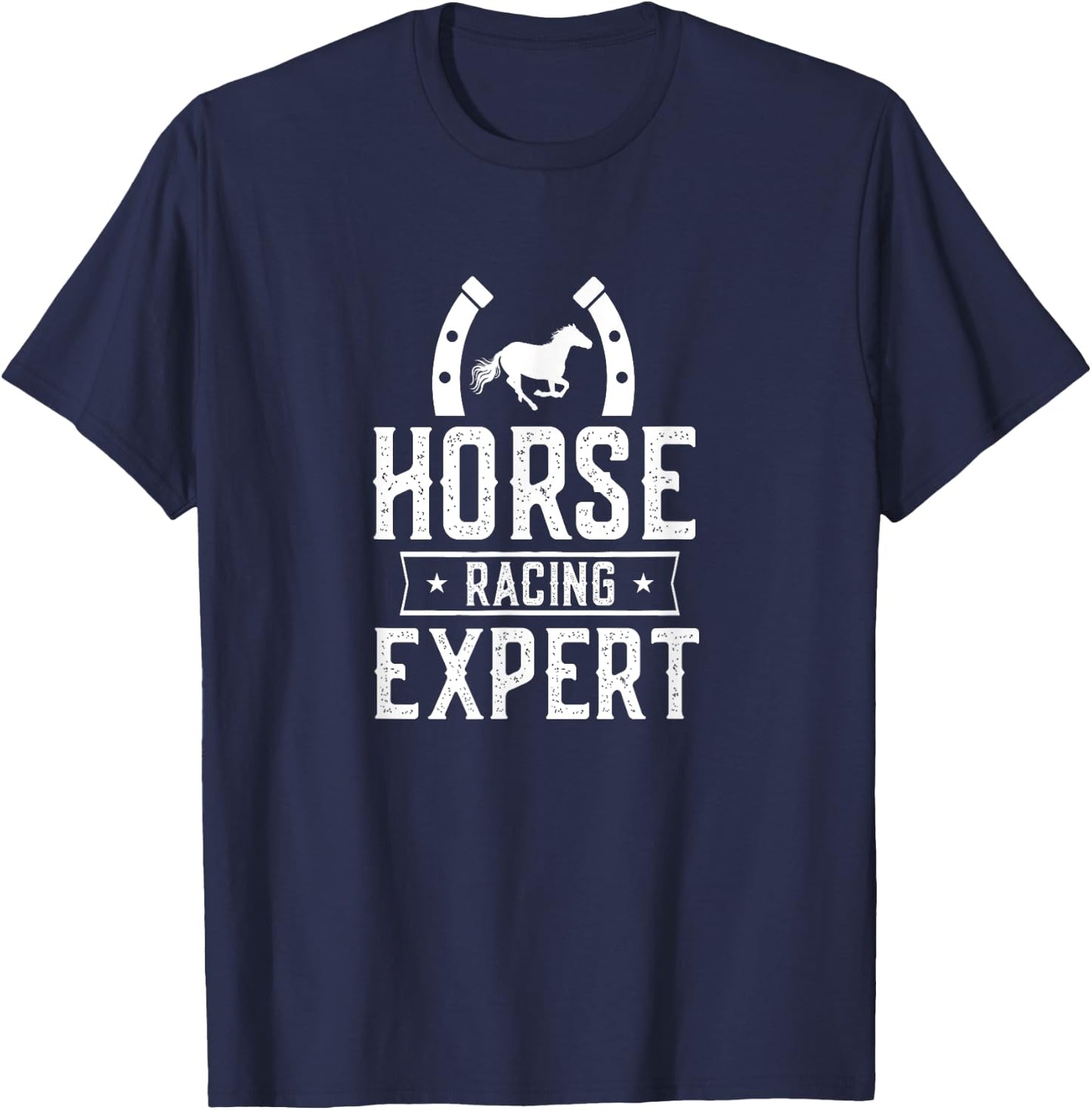 Horse Racing Expert Horses Race Gallop Racer T-Shirt - T-Shirt | Navy