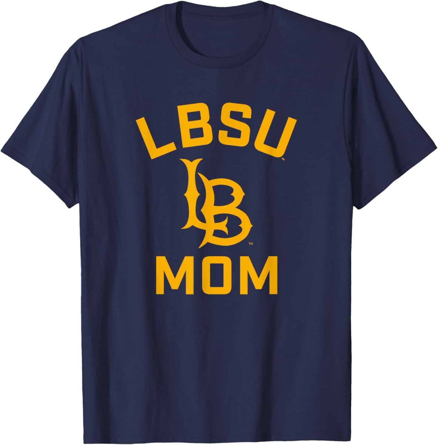 Cal State Long Beach CSULB Arched Mom T-Shirt - T-Shirt | Navy