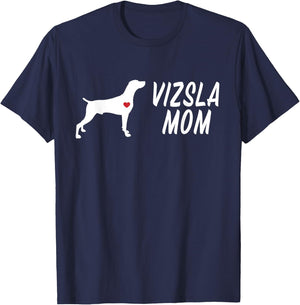 Vizsla Mom For Vizsla Dog Puppy Owners & Vizsla Enthusiasts Men Women Kids T-Shirt - T-Shirt | Navy