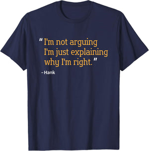 HANK Gift Quote Funny Birthday Personalized Name Idea T-Shirt - T-Shirt | Navy