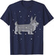 Constellation Corgi Dog T-Shirt - T-Shirt | Navy