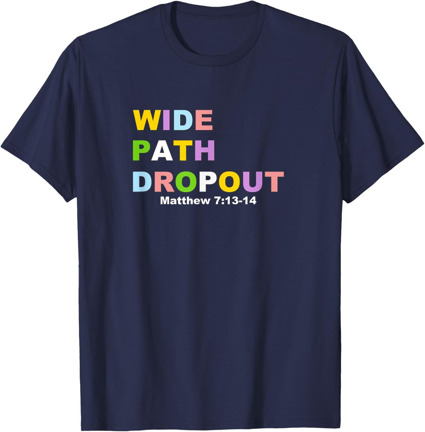 Wide Path Dropout T-Shirt - T-Shirt | Navy