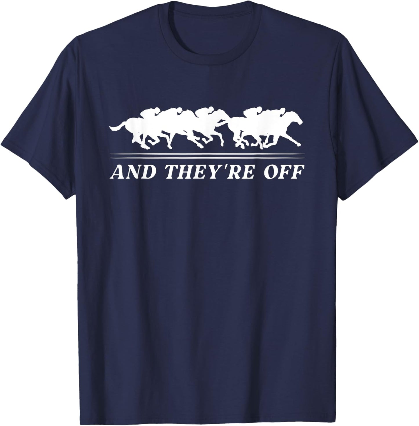 Funny Horse Racing Jockey Racer Derby Rider Track Race Gifts T-Shirt - T-Shirt | Navy