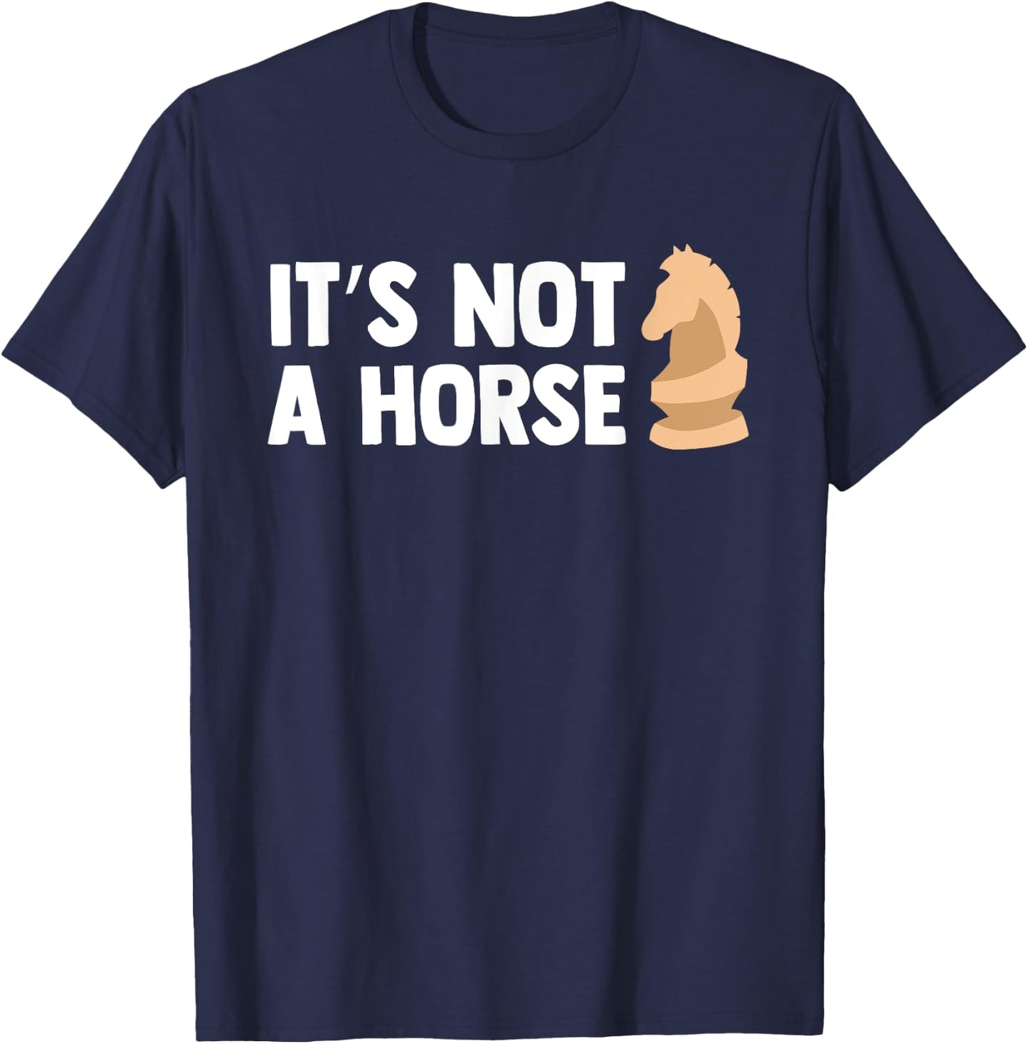 Funny Chess Knight Pieces Board Game Lover Player Horse Gift T-Shirt - T-Shirt | Navy
