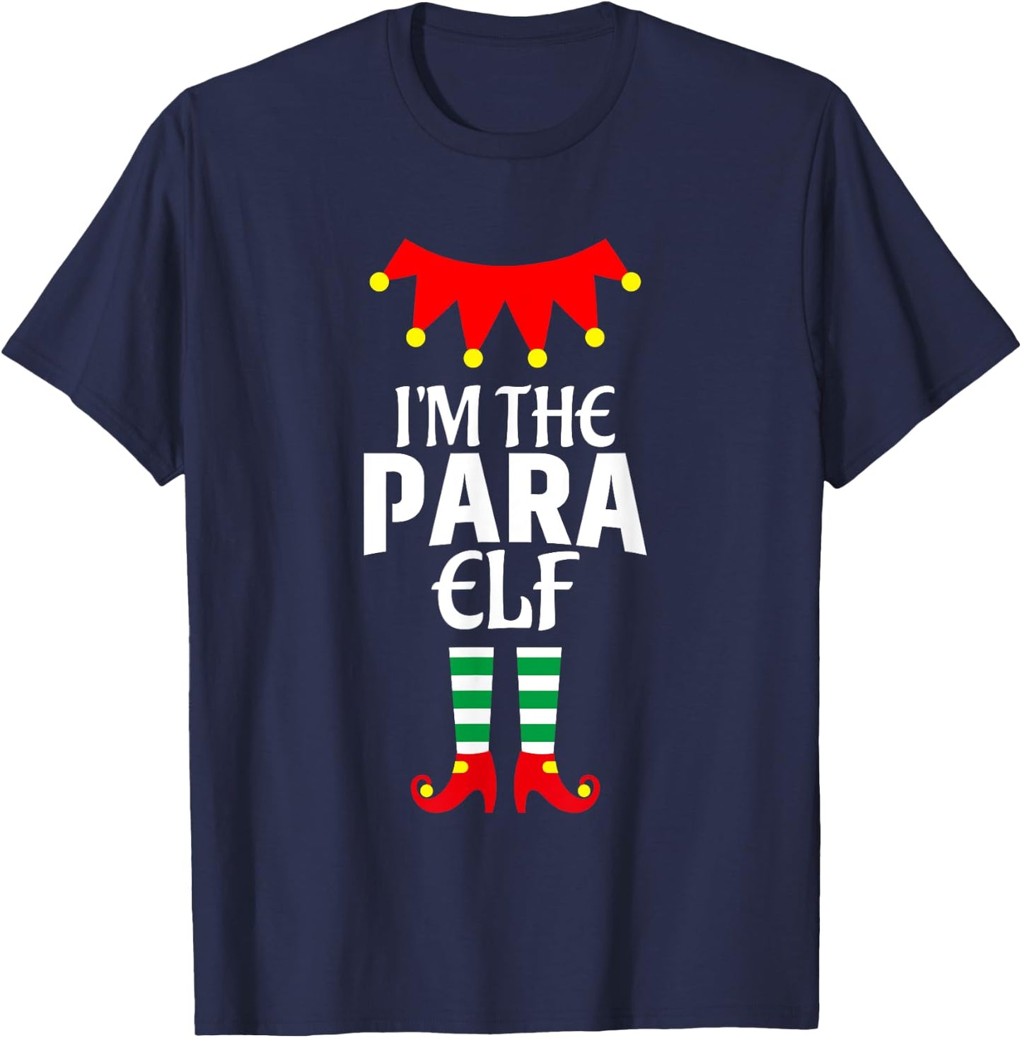 Matching Family Group Funny I'm The Para Elf Christmas T-Shirt - T-Shirt | Navy