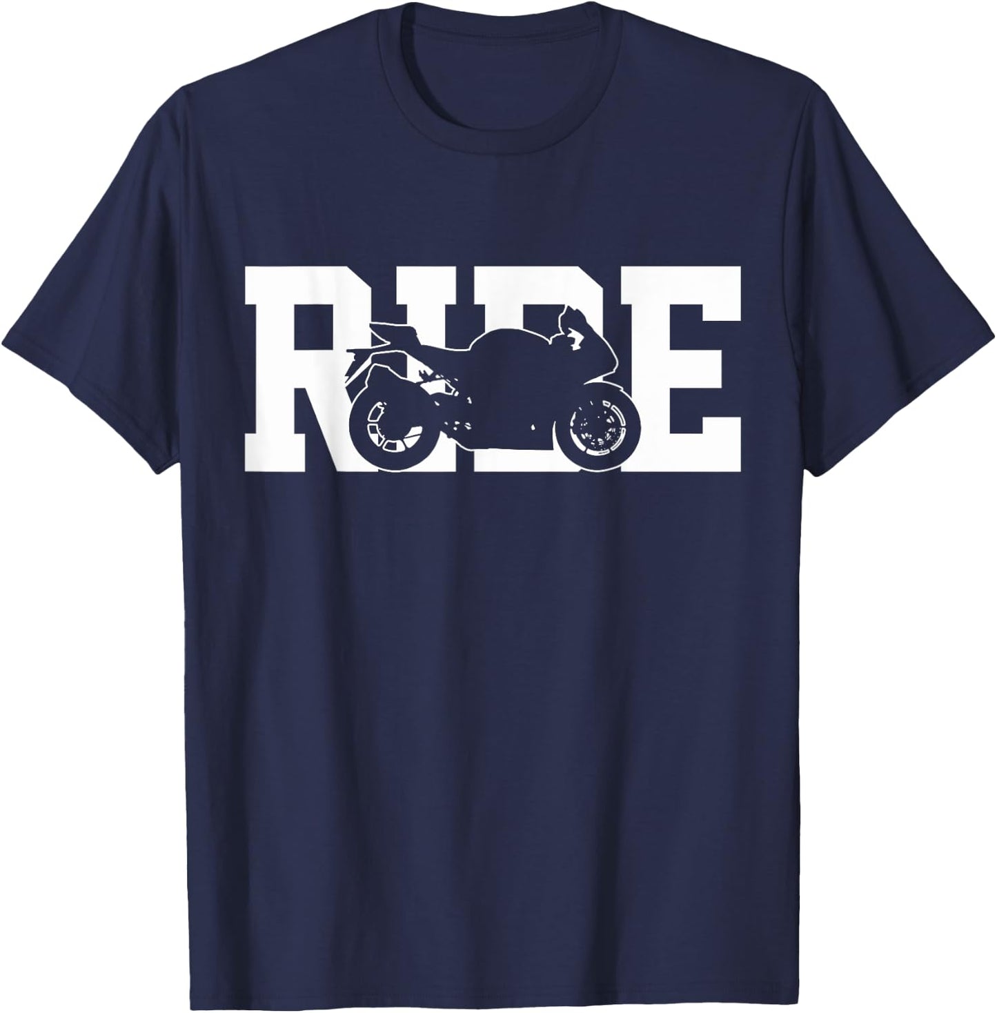Motorcycle Racing Biker Racer Gift T-Shirt - T-Shirt | Navy