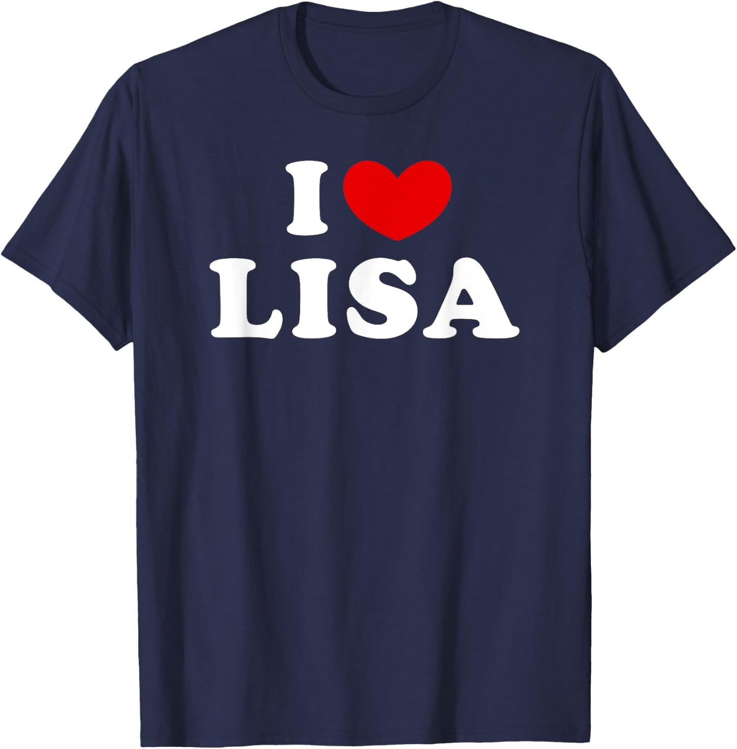 I Love Lisa, I Heart Lisa T-Shirt - T-Shirt | Navy