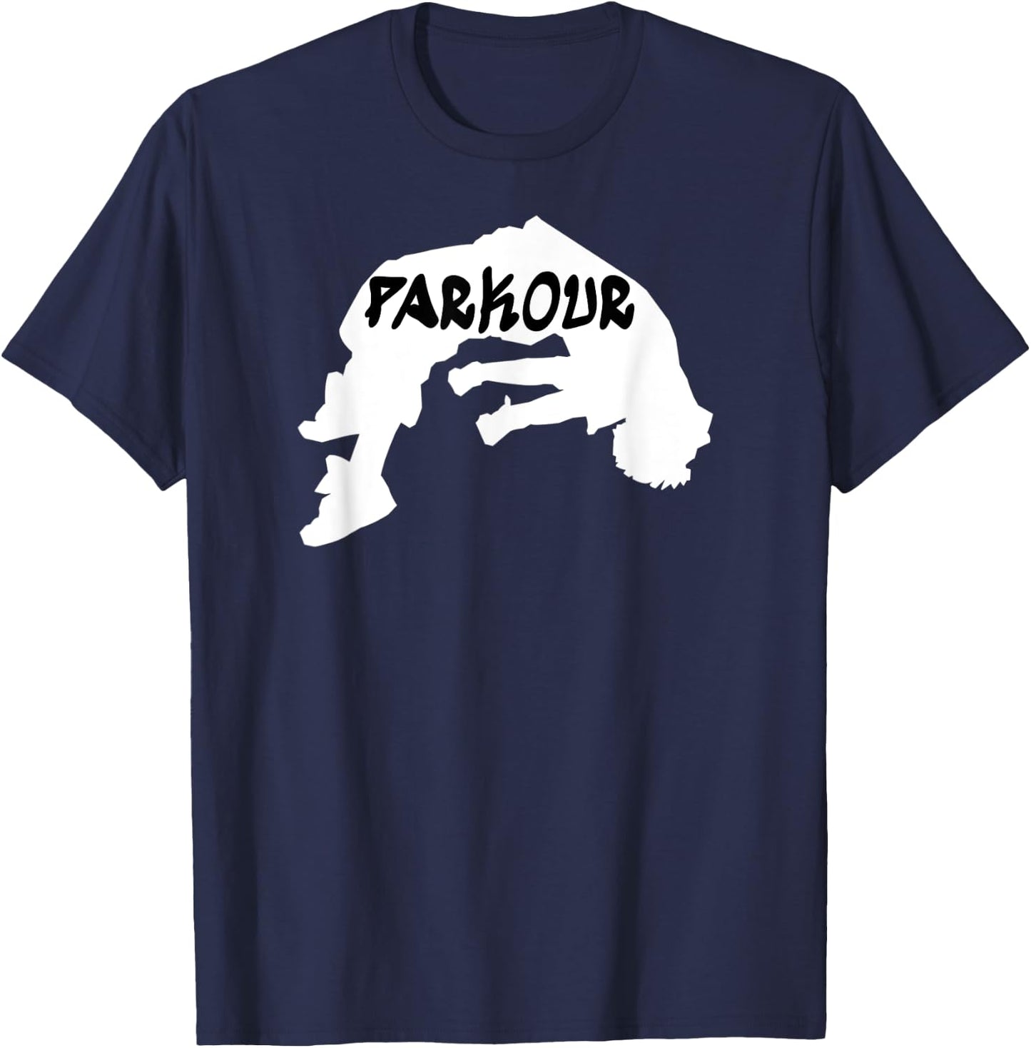 Parkouring Jumping Running Flipping Backwards T-Shirt - T-Shirt | Navy