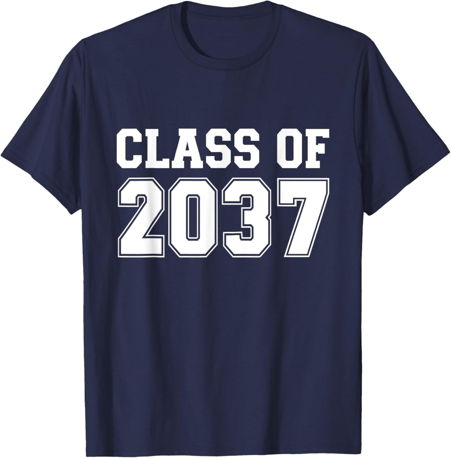 Grow with me class of 2037 vintage graduation preschool T-Shirt - T-Shirt | Navy