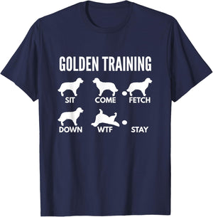 Golden Training for Golden Retriever Owners T-Shirt - T-Shirt | Navy