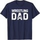 Vintage Wrestling Dad Sport Family Father's Day T-Shirt - T-Shirt | Navy