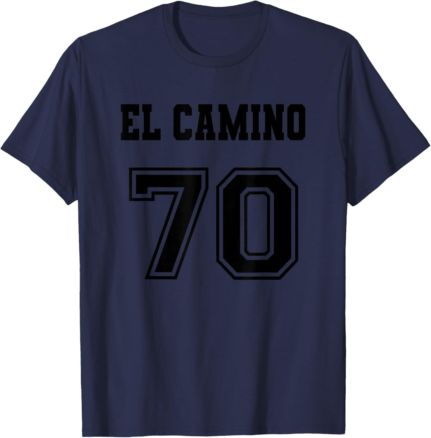 Jersey Style El Camino 70 1970 Old School Muscle Pickup Car T-Shirt - T-Shirt | Navy