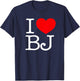 I Love (Heart) BJ T-Shirt - T-Shirt | Navy