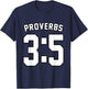 Proverbs 3:5 Sports Jersey Christian Motivation Apparel T-Shirt - T-Shirt | Navy