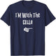 I'm With Cello Halloween Costume Funny Couples Matching T-Shirt - T-Shirt | Navy