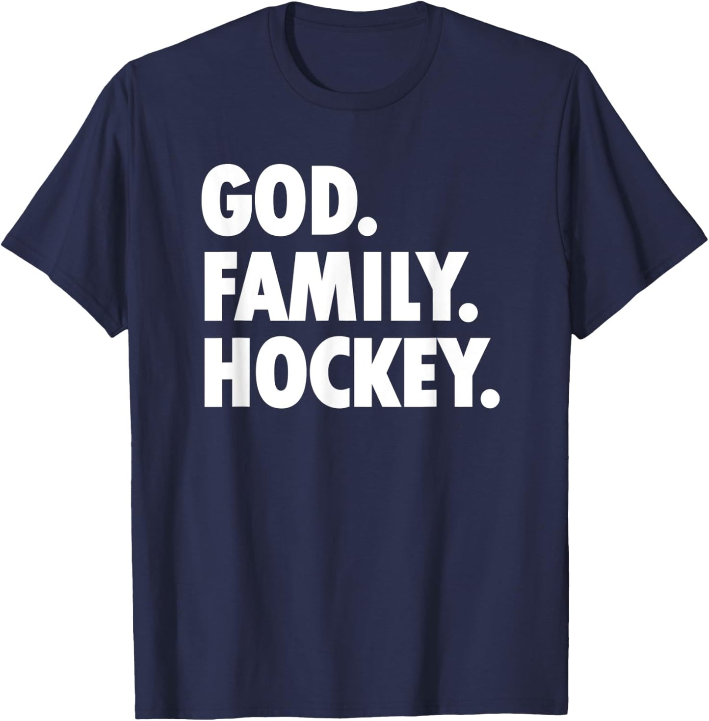 God Family Hockey - Novelty Faith T-Shirt - T-Shirt | Navy