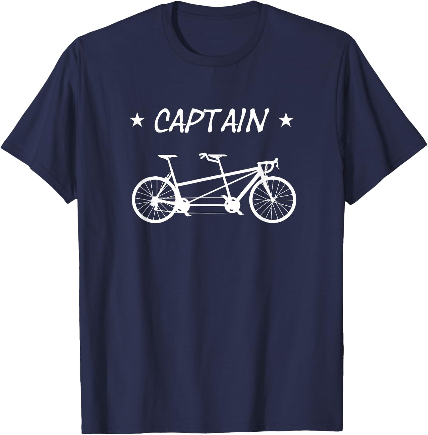 Tandem Bicycle Captain - Two Person Bike Rider T-Shirt - T-Shirt | Navy