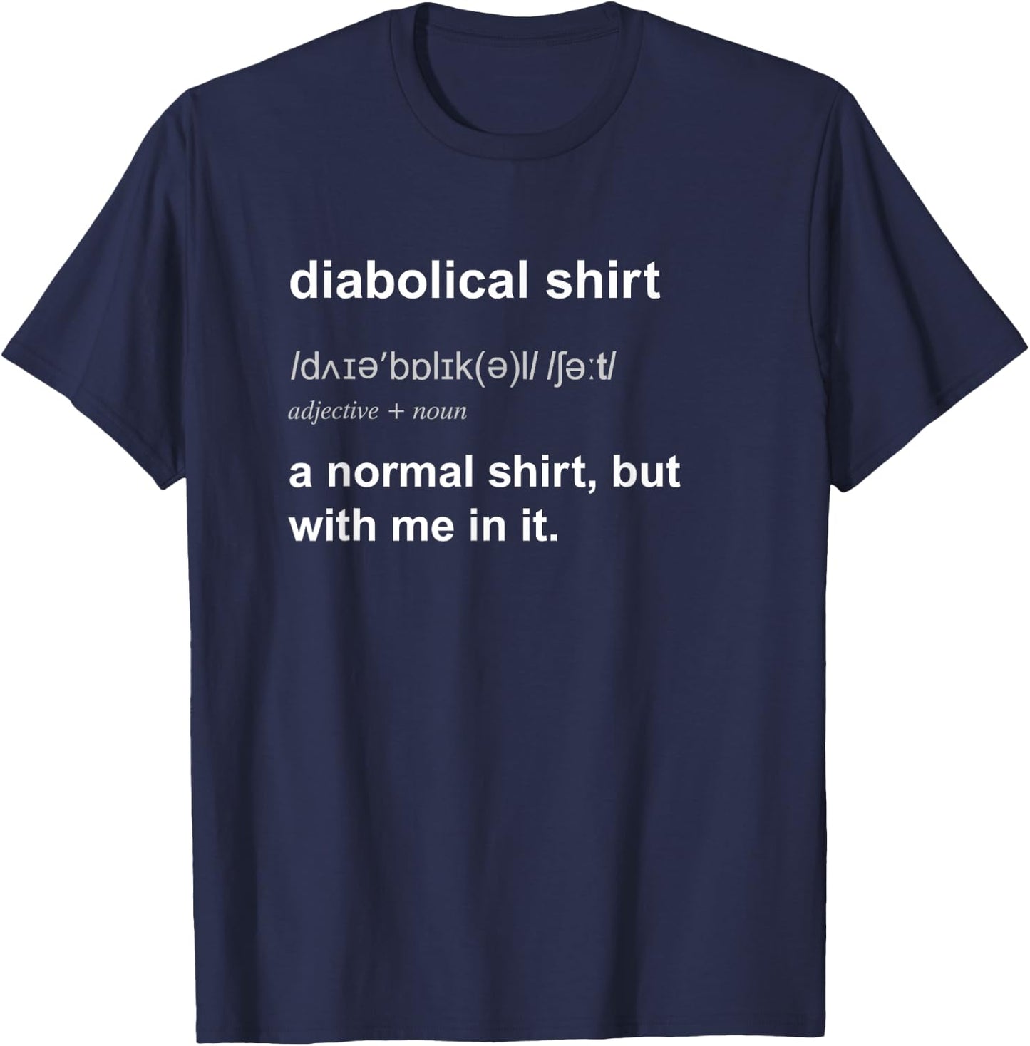 Funny Diabolical Evil Mastermind Genius Villain Gift T-Shirt - T-Shirt | Navy