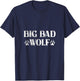 BIG and bad Wolf Paw Print Funny T-Shirt - T-Shirt | Navy