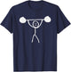 Gym Funny Fitness Stickman Weight Lifting Squat Men Women T-Shirt - T-Shirt | Navy