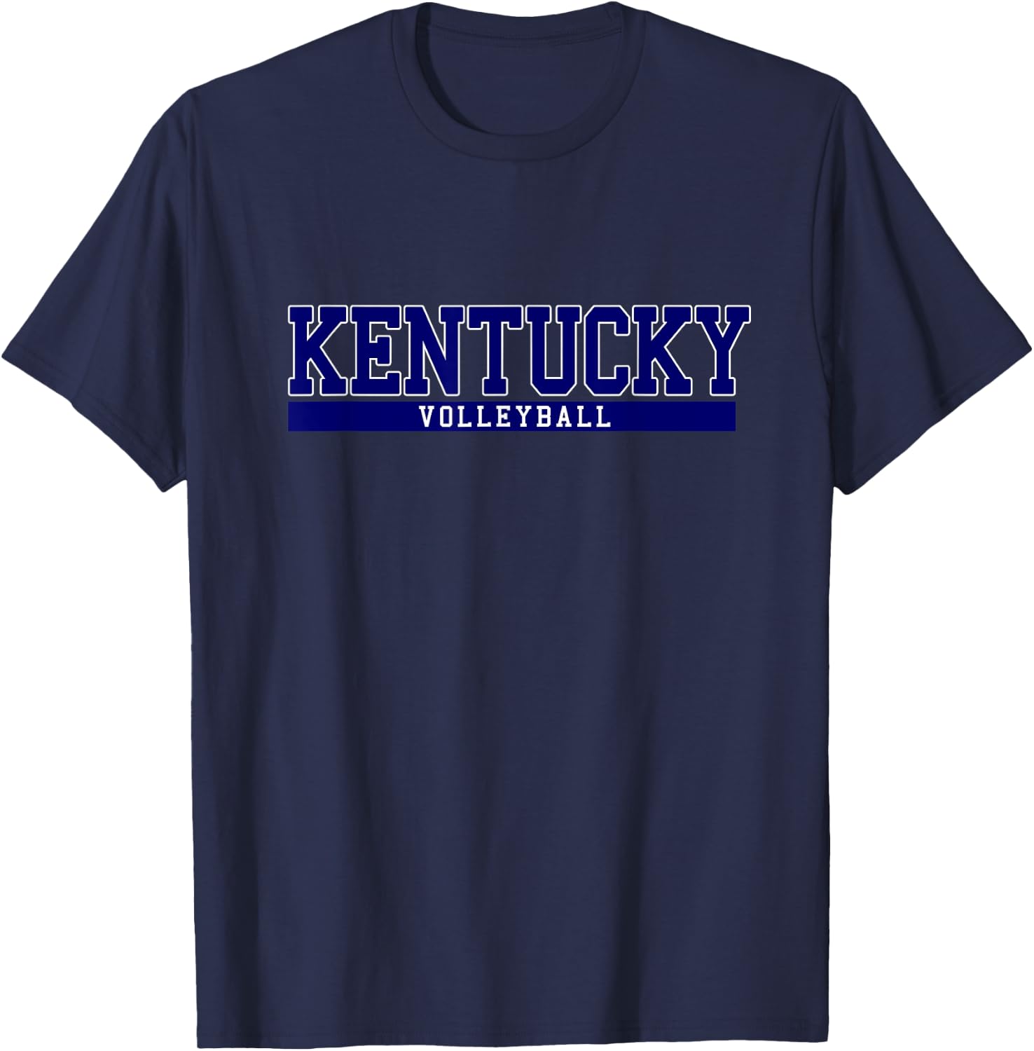 Kentucky Volleyball - Black, , Adult, Short Sleeve, Modern, Letter Print, , Sports, Volleyball T-Shirt - T-Shirt | Navy