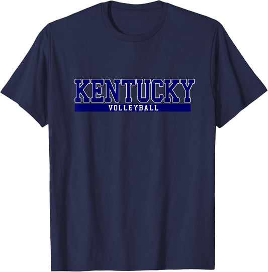 Kentucky Volleyball - Black, , Adult, Short Sleeve, Modern, Letter Print, , Sports, Volleyball T-Shirt - T-Shirt | Navy