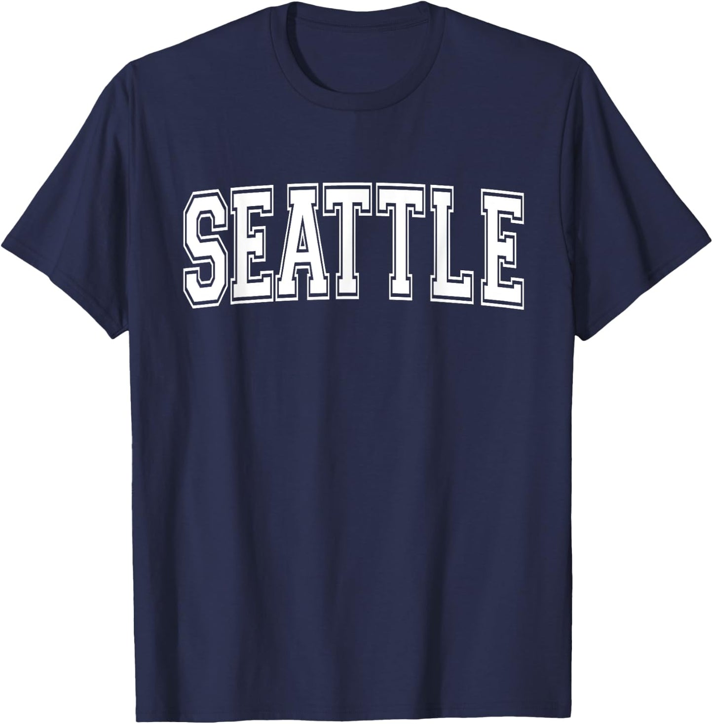 SEATTLE WA WASHINGTON USA Vintage Sports Varsity Style T-Shirt - T-Shirt | Navy