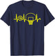 Yellow Heartbeat Basketball Backboard and Hoop T-Shirt - T-Shirt | Navy