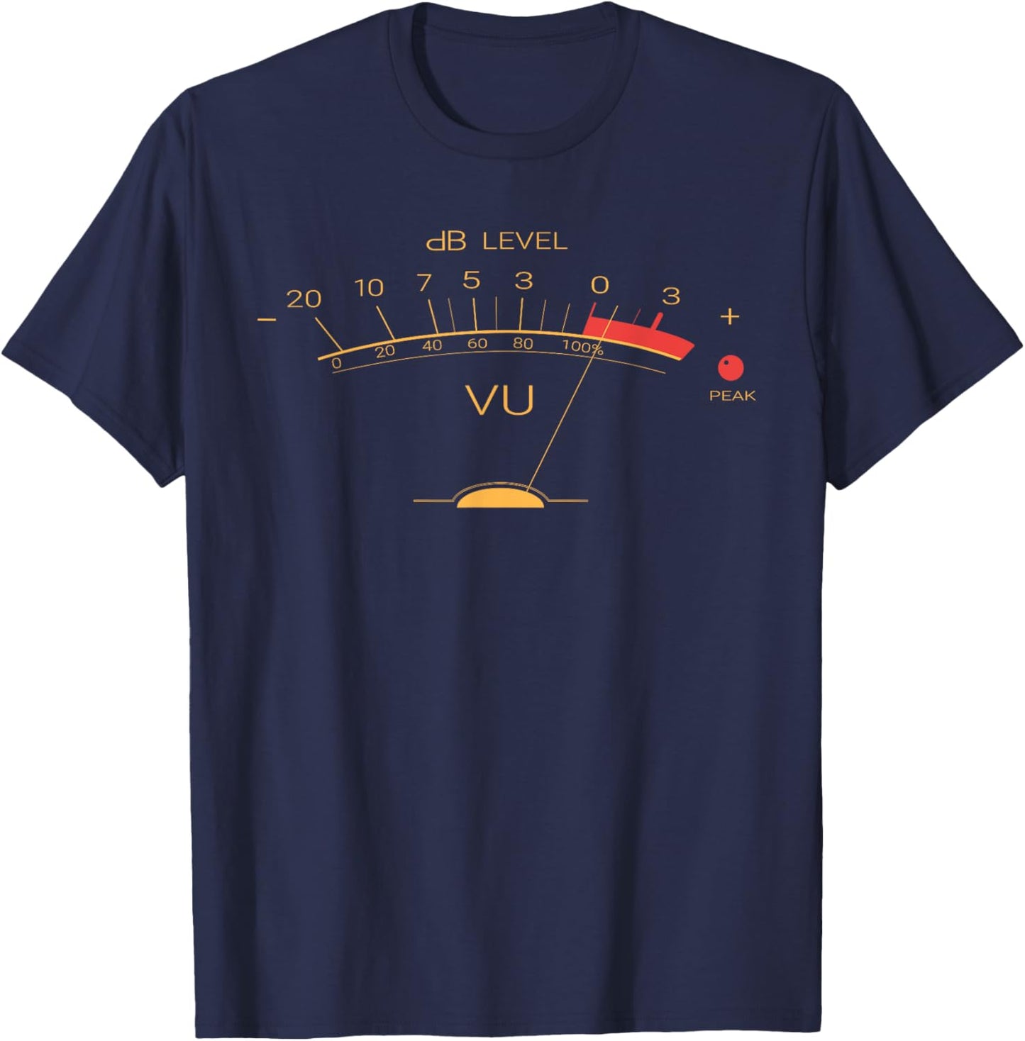 Volume VU Meter T-Shirt - T-Shirt | Navy