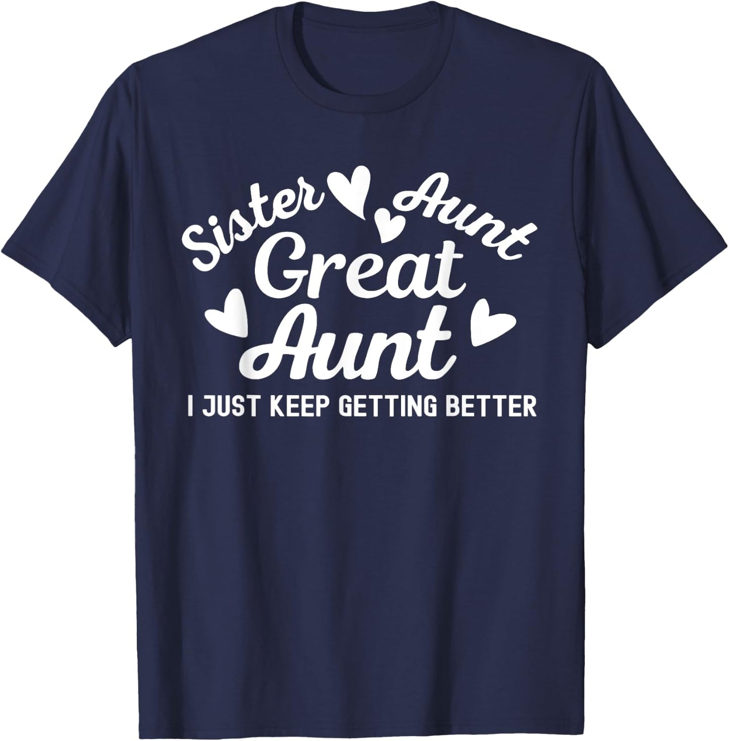 Funny Gifts for Aunt: Grandkids Sister Great Aunt T-Shirt - T-Shirt | Navy
