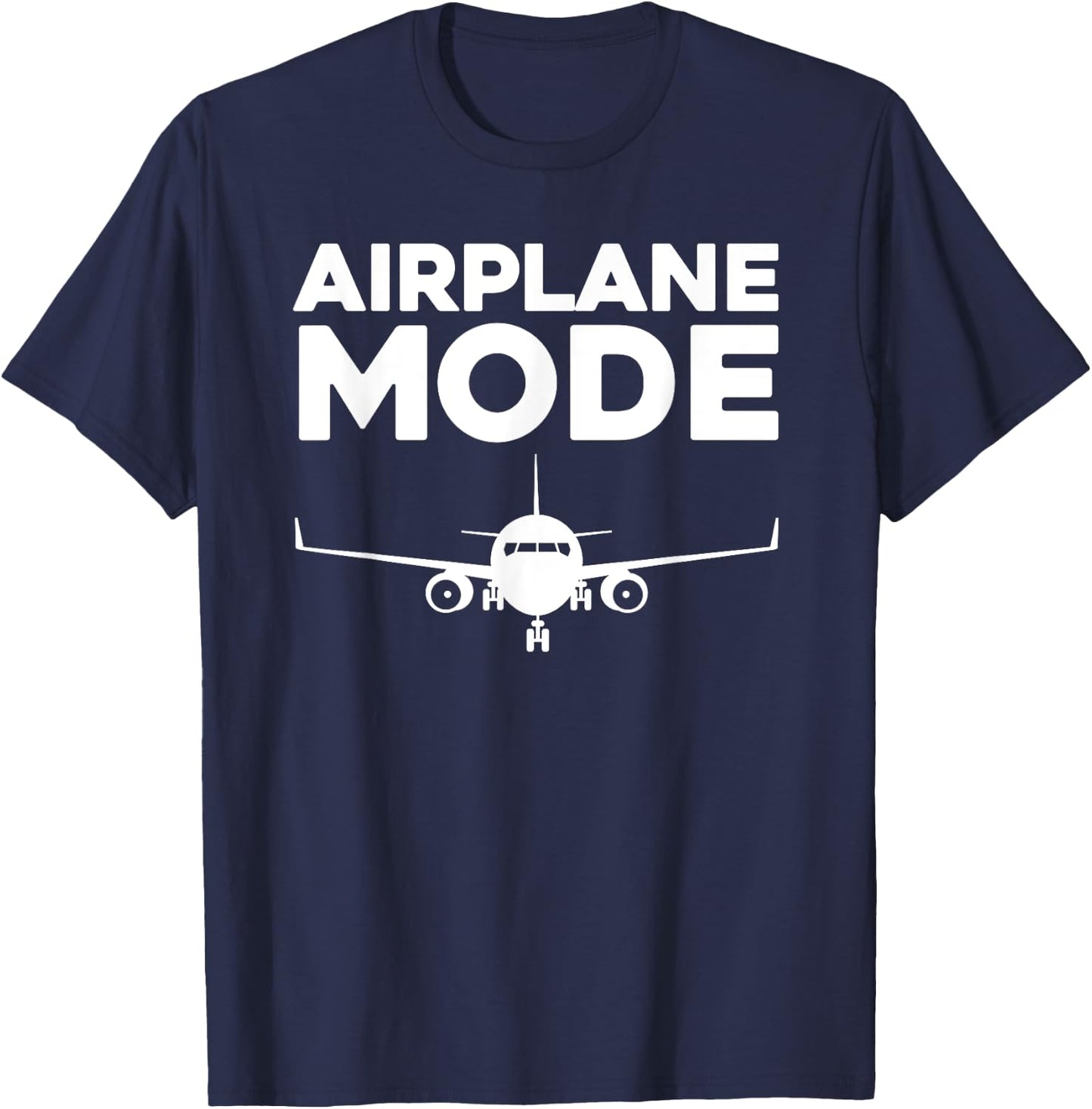 Cool Airplane Mode Design Women Pilot Airplane Lover T-Shirt - T-Shirt | Navy