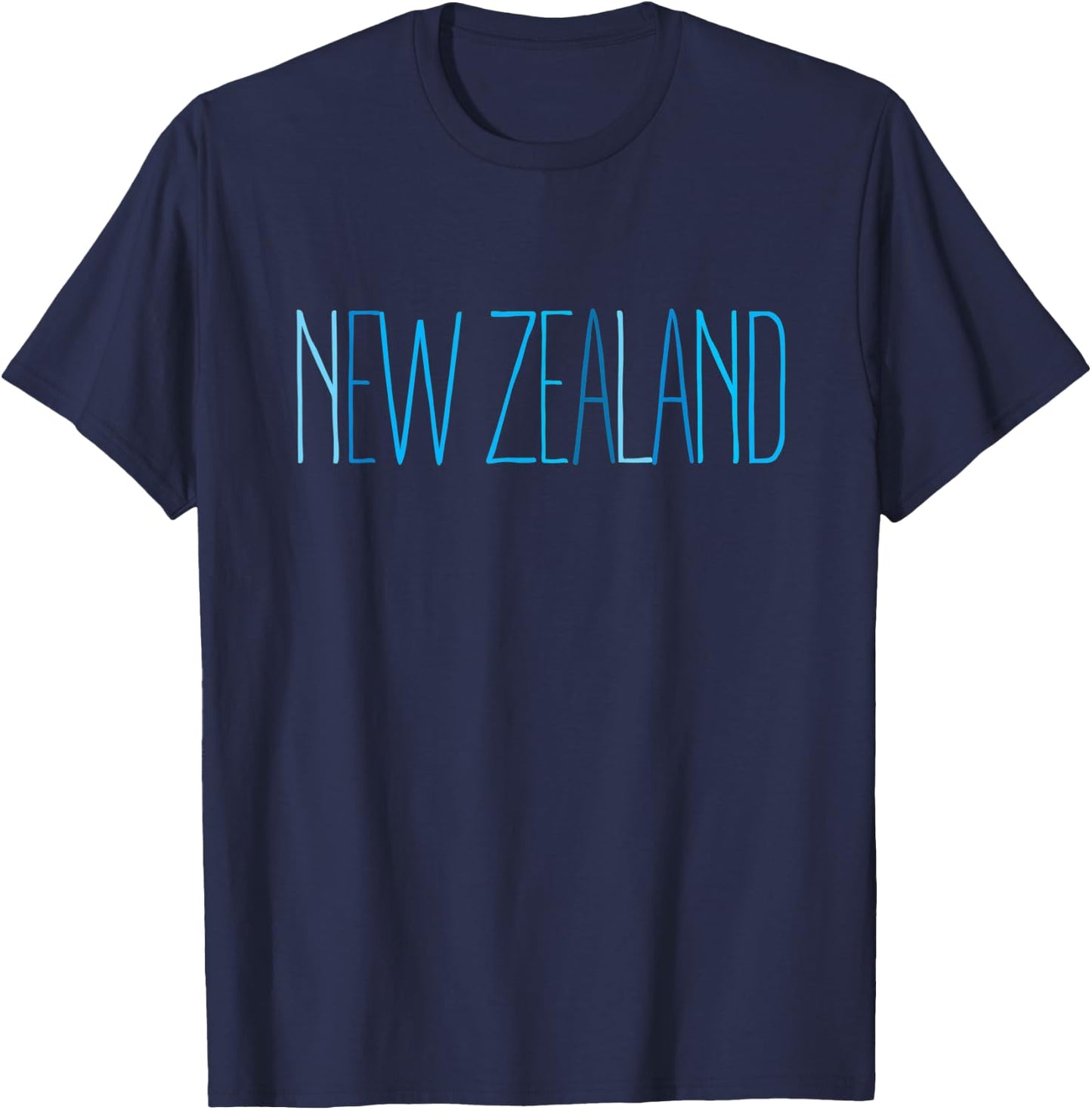 New Zealand Blue Lettering T-Shirt - T-Shirt | Navy