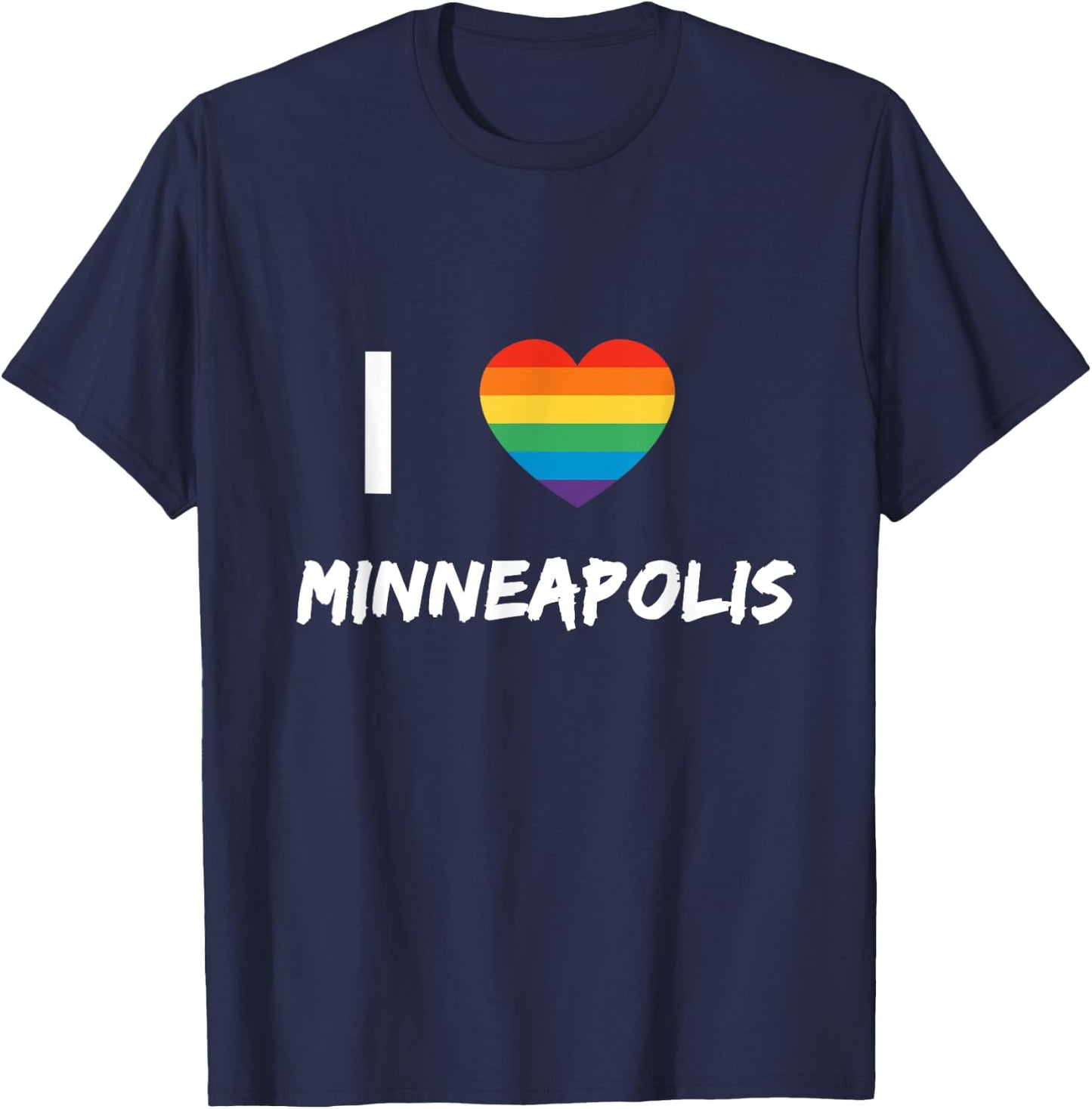 I Love Minneapolis Gay Pride LBGT T-Shirt - T-Shirt | Navy