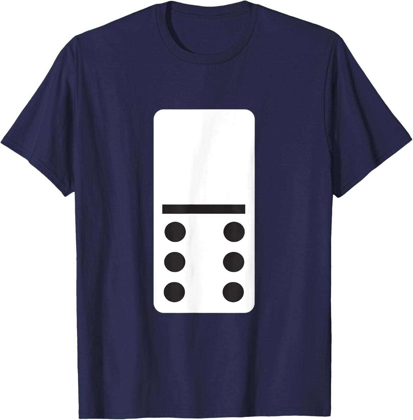 Dominoes Game Set - Matching Group - Blank Six T-Shirt - T-Shirt | Navy