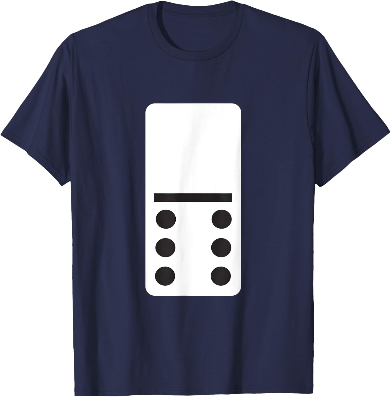 Dominoes Game Set - Matching Group - Blank Six T-Shirt - T-Shirt | Navy