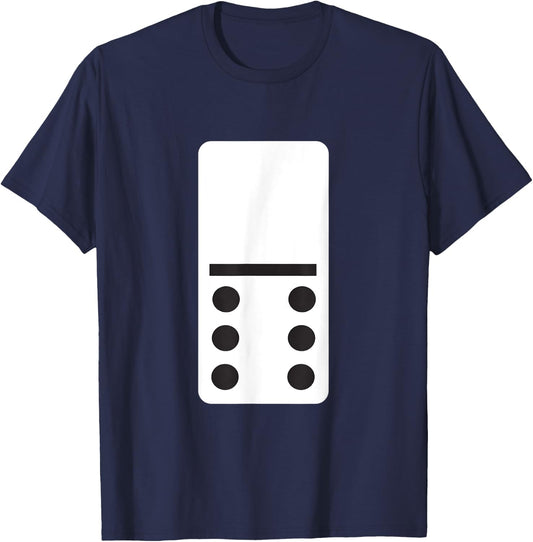 Dominoes Game Set - Matching Group - Blank Six T-Shirt - T-Shirt | Navy